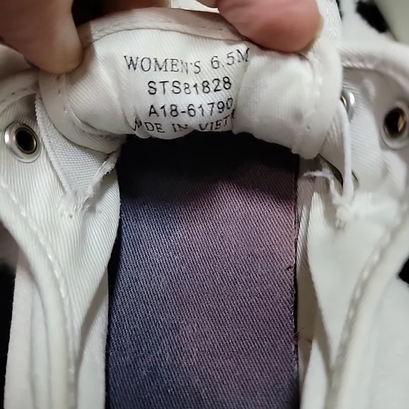 Sperry Women's White Canvas Sneakers - Picture 6 of 6